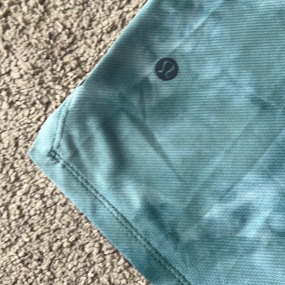 Lululemon Fast and Free Short Sleeve Tidewater Teal Tie Dye Shirt - Picture 6 of 9